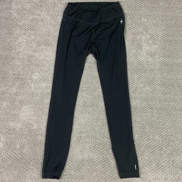 Smartwool 150 Merino Base Layer Bottoms Women's Small Black Leggings Wool - Picture 1 of 15